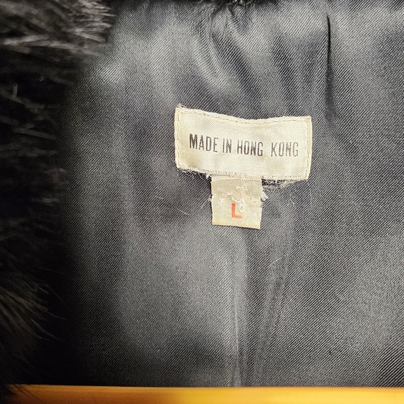 Chic Black Dyed Rabbit Fur Long Coat - Picture 2 of 6